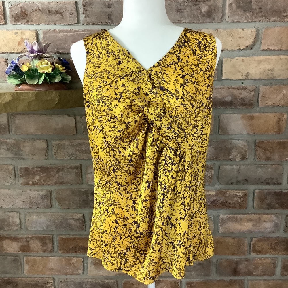 THE LIMITED V-Neck Mustard Print Tank Top 179